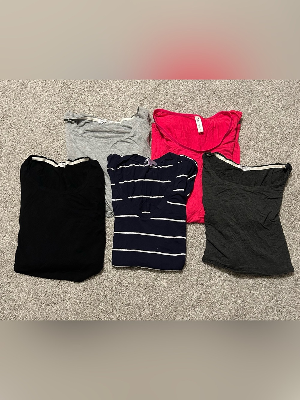 Lot of 5 Women's Maternity/Nursing Tee Shirts